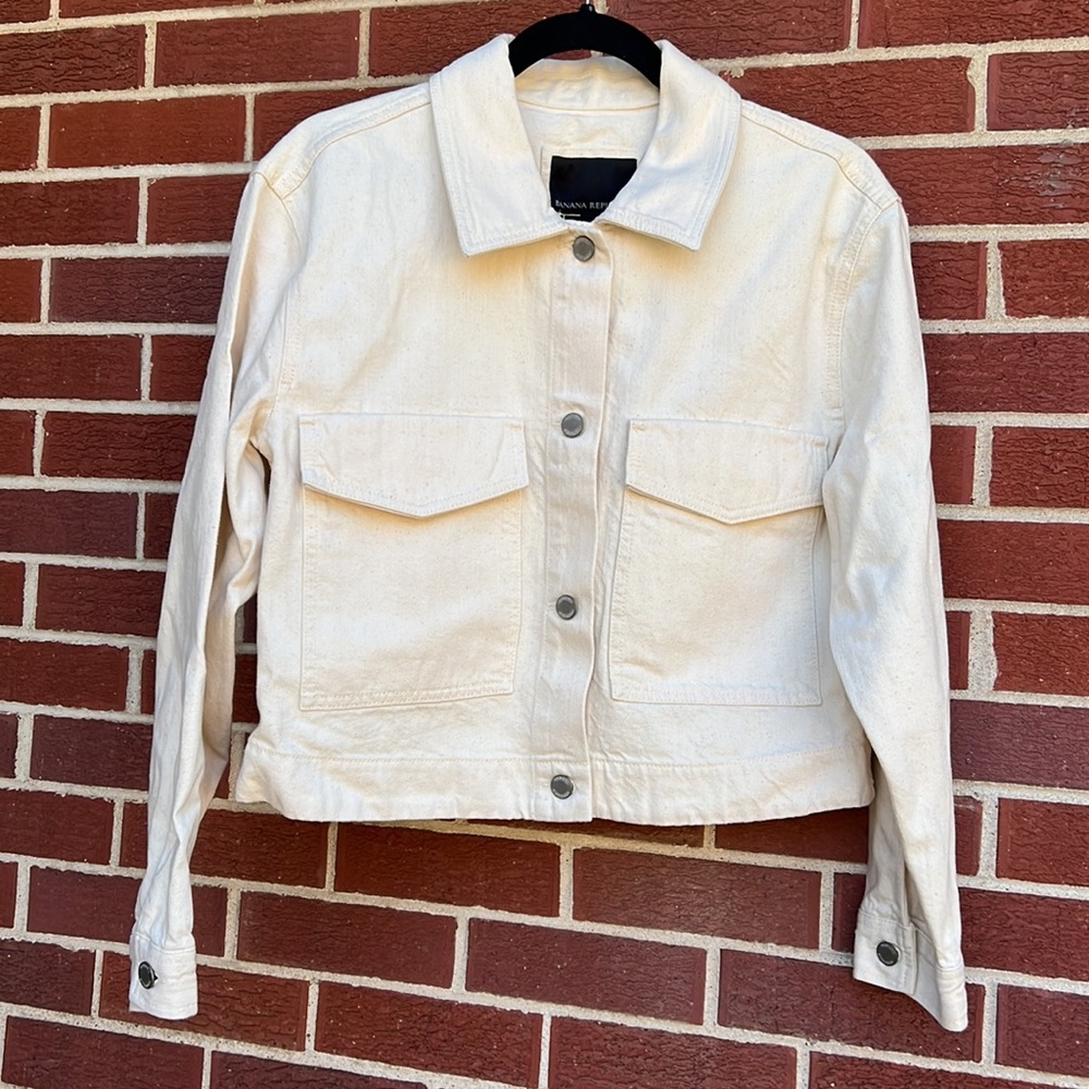 Banana Republic Jacket Cream/Off White ECRU Jean